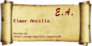 Elmer Ancilla névjegykártya